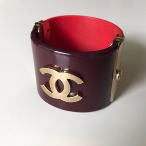 CHANEL resin cuff bracelet- unique piece!